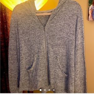 Vintage Y2K Juicy Couture Large Gray lightweight zip up hoodie